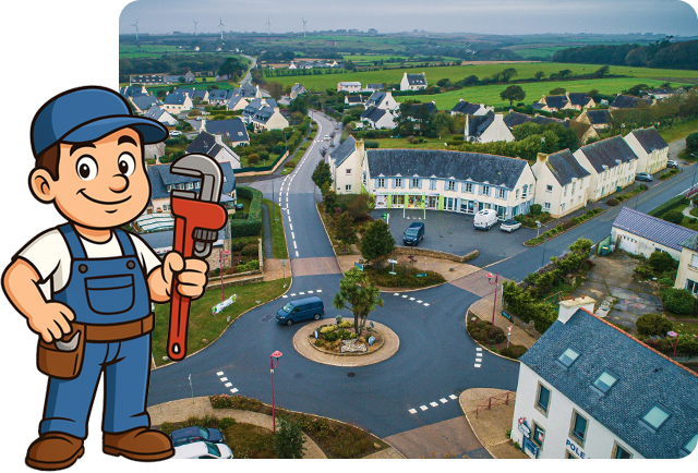 Artisan plombier intervenant à Ploumoguer pour installation et dépannage